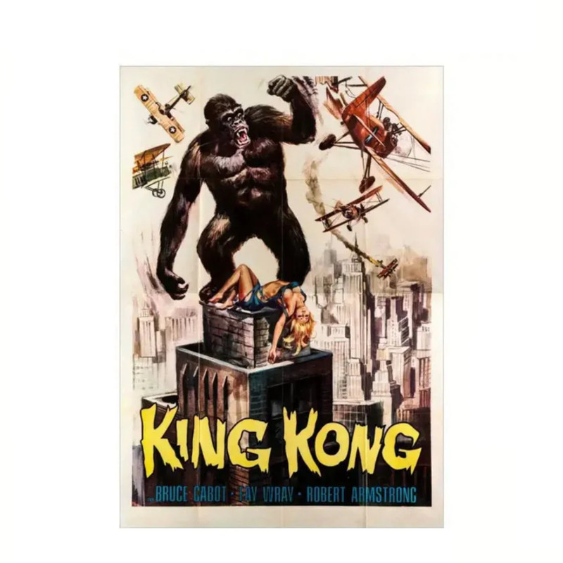 King Kong 1933 Movie Wall Art Poster (50x70cm) - 1 Piece - ملصق
